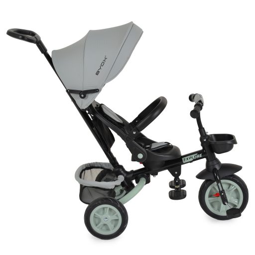 BYOX Explore tricikli összecsukható tolókaros zöld
