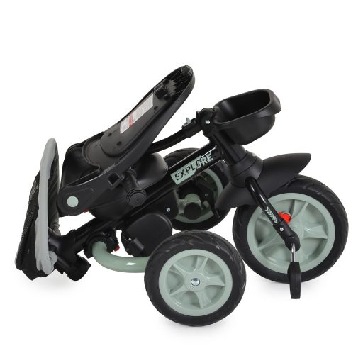 BYOX Explore tricikli összecsukható tolókaros zöld