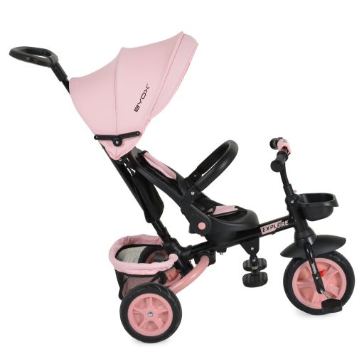 BYOX Explore tricikli összecsukható kormányos pink