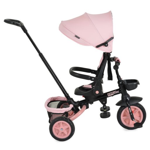BYOX Explore tricikli összecsukható kormányos pink