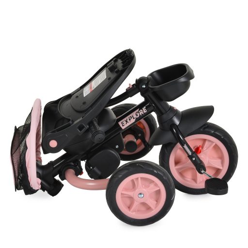 BYOX Explore tricikli összecsukható kormányos pink