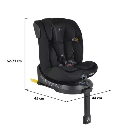 CANGAROO Bravo autós ülés 40-150 cm támasztólábbal fekete