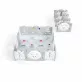   Moni garden óriás karám, szőnyeggel, 50 db labdával, nyuszis fehér 160x120 cm