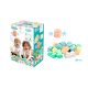 Mochtoys play&squish építőkocka dobozban 24 db-os puha építőjáték pasztell