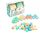 Mochtoys play&squish puha vonat építőkocka nagy szett 12+4dbos pasztell zöld
