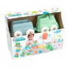 Mochtoys play&squish puha vonat építőkocka nagy szett 12+4dbos pasztell zöld