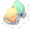 Mochtoys homokozó szett 6 részes, vödrös dömperrel pasztell zöld/sárga