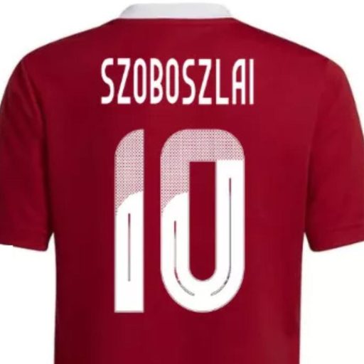 Magyarország mez felső szurkolói Adidas piros gyerek SZOBOSZLAI 10
