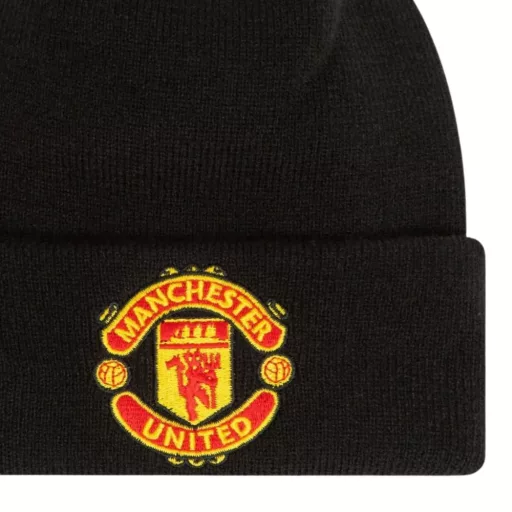 Manchester United sapka kötött visszahajtós gyerek fekete