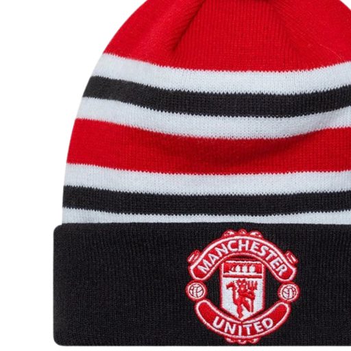 Manchester United sapka kötött New Era bojtos csíkos