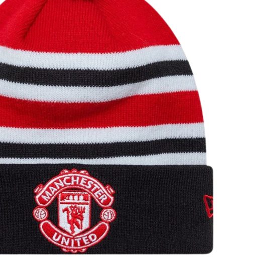 Manchester United sapka kötött New Era bojtos csíkos