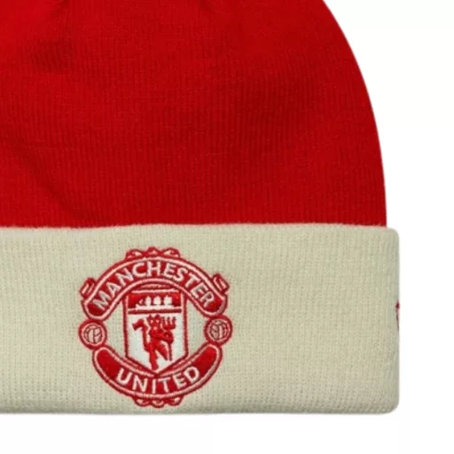 Manchester United sapka kötött New Era gyerek pompomos piros
