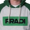 Fradi pulóver kapucnis felnőtt FRADI szürke-zöld