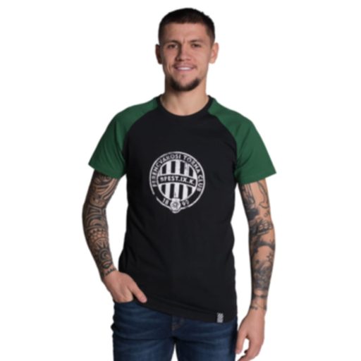 Fradi póló felnőtt férfi címeres fekete-zöld