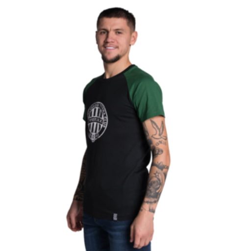 Fradi póló felnőtt férfi címeres fekete-zöld