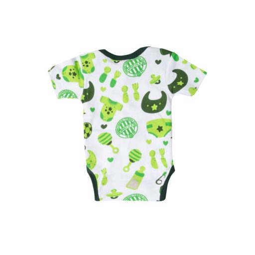 Fradi Baby Body rövid ujjú fehér mintás