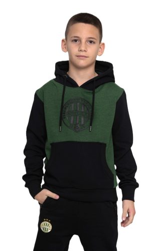 Fradi pulóver kapucnis gyerek zöld-fekete
