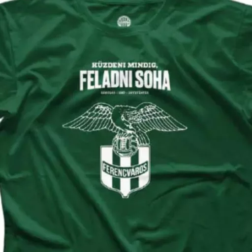 Fradi póló női zöld feliratos