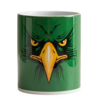 Fradi bögre zöld sasos címerrel