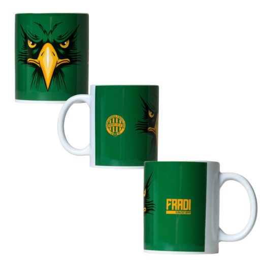 Fradi bögre zöld sasos címerrel