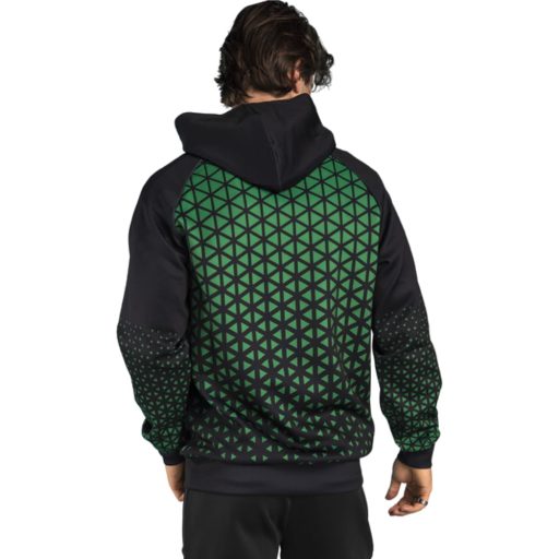 Fradi pulóver felnőtt fekete-zöld absztrakt