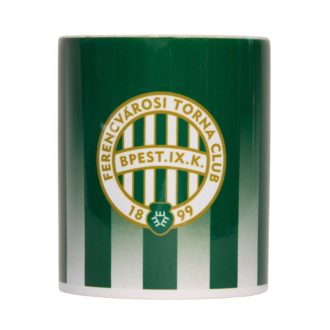 Fradi bögre címeres csíkos színátmenetes