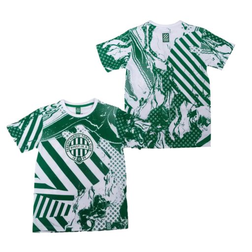 Fradi póló gyerek absztrakt zöld-fehér