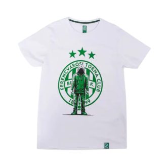 Fradi póló felnőtt fehér zöld mintás