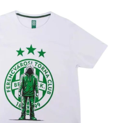 Fradi póló felnőtt fehér zöld mintás