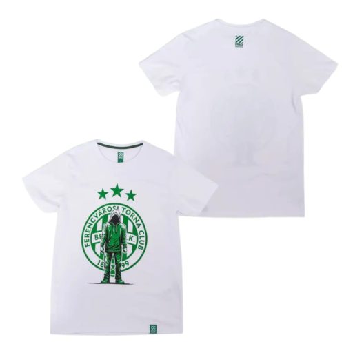 Fradi póló felnőtt fehér zöld mintás