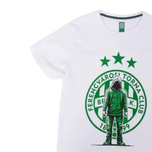 Fradi póló felnőtt fehér zöld mintás