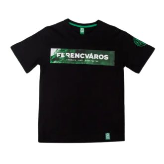 Fradi póló felnőtt zöld mintás fekete