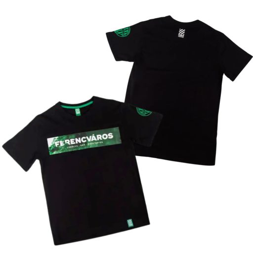 Fradi póló felnőtt zöld mintás fekete