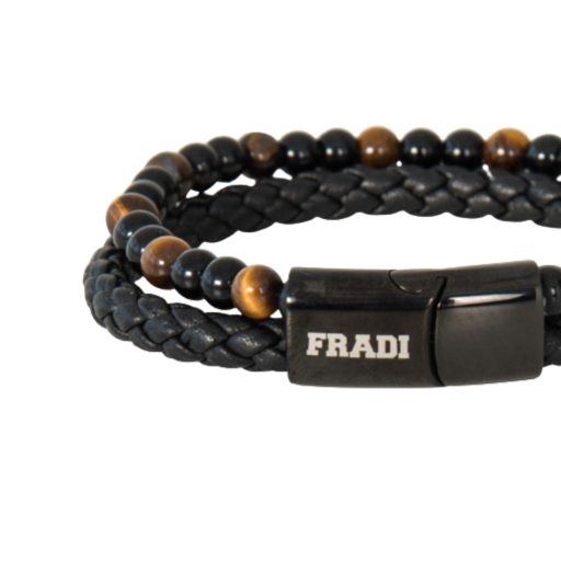 Fradi karkötő bőr fekete gyöngyökkel