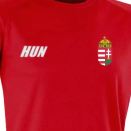 Magyarország mez felső szurkolói piros "Hungary" feliratos gyerek