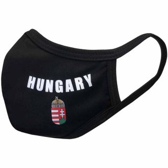 Magyarország maszk fekete HUNGARY és címer