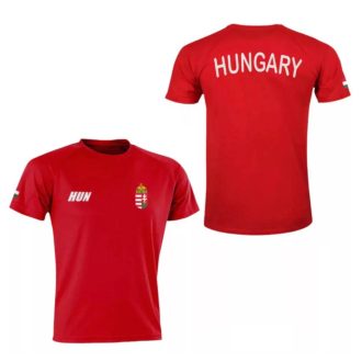   Magyarország mez felső szurkolói piros "Hungary" feliratos gyerek