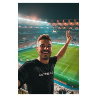 Magyarország póló felnőtt fekete