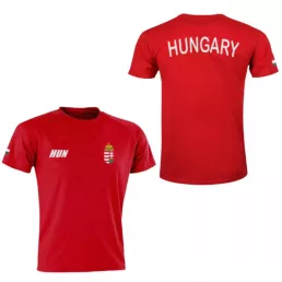   Magyarország mez felső szurkolói piros "Hungary" feliratos felnőtt