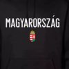 Magyarország pulóver felnőtt kapucnis-zippes HUNGARY fekete