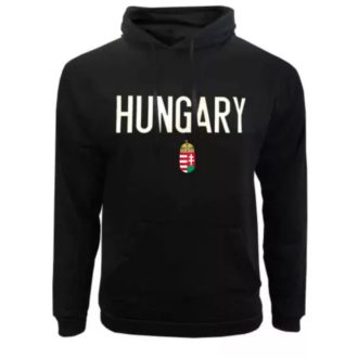 Magyarország pulóver felnőtt kapucnis HUNGARY fekete