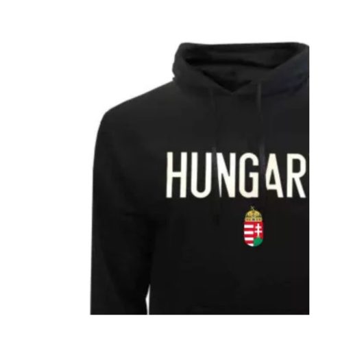Magyarország pulóver felnőtt kapucnis HUNGARY fekete