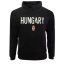 Magyarország pulóver felnőtt kapucnis HUNGARY fekete
