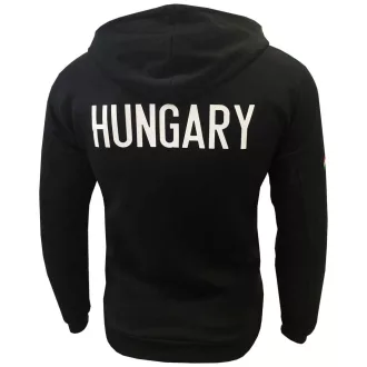   Magyarország pulóver felnőtt kapucnis-zippes HUNGARY fekete