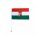 Magyarország zászló címeres nyeles 23x14 cm