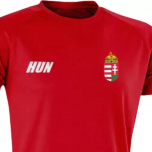 Magyarország mez felső szurkolói piros "Hungary" feliratos gyerek