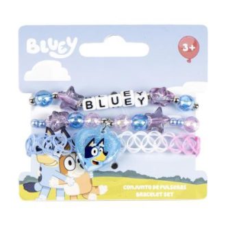 Bluey 3 részes ékszer készlet (2 karkötő + hajpánt)