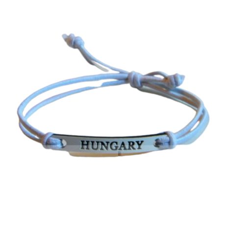 Magyarország karkötő gyerek  HUNGARY Fehér