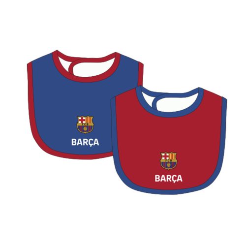 Barcelona baby előke kék-piros 2 db