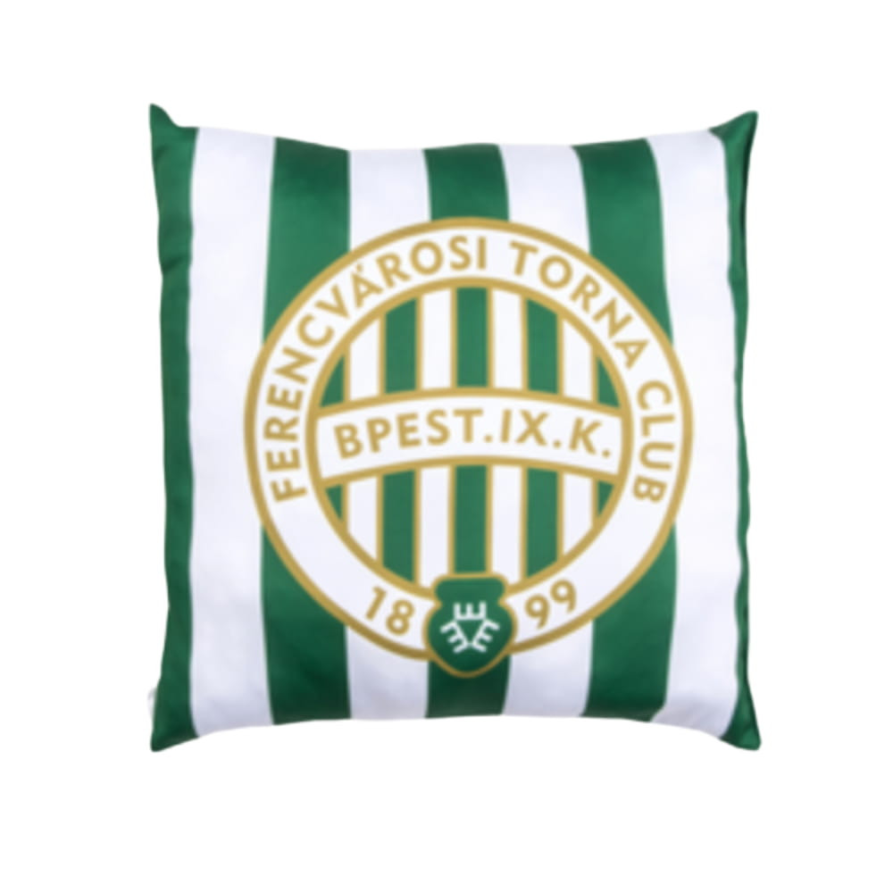 Fradi párna csíkos-címeres 40x40